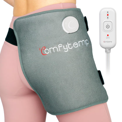 Comfytemp Hip Heating Pad for Hip Sciatica Pain Relief Brace, Birthday Christmas Gift for Mom Women Wife Men Dad, FSA Eligible Lower Back Thigh Buttock Electric HSA Heat Pad Hot Physical Therapy(L/XL)