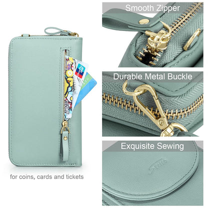 S-ZONE Small Crossbody Bags for Women Cell Phone Purse RFID Blocking Wallet Purses with Credit Card Slots