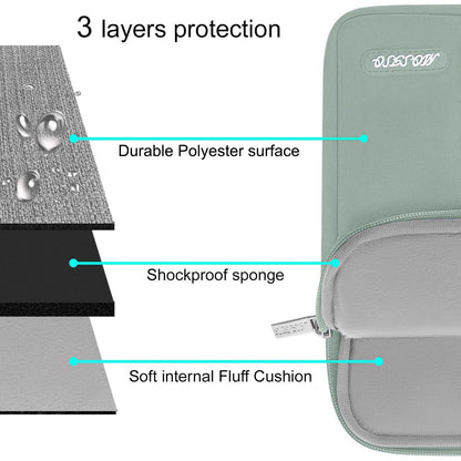 MOSISO Laptop Case 15 inch, 15 inch Laptop Sleeve Compatible with MacBook Air M5 A3448 M4 A3241 M3 A3114 M2 A2941 2026-2023, Dell XPS, Polyester Vertical Computer Sleeve Bag with Pocket, Antique Green