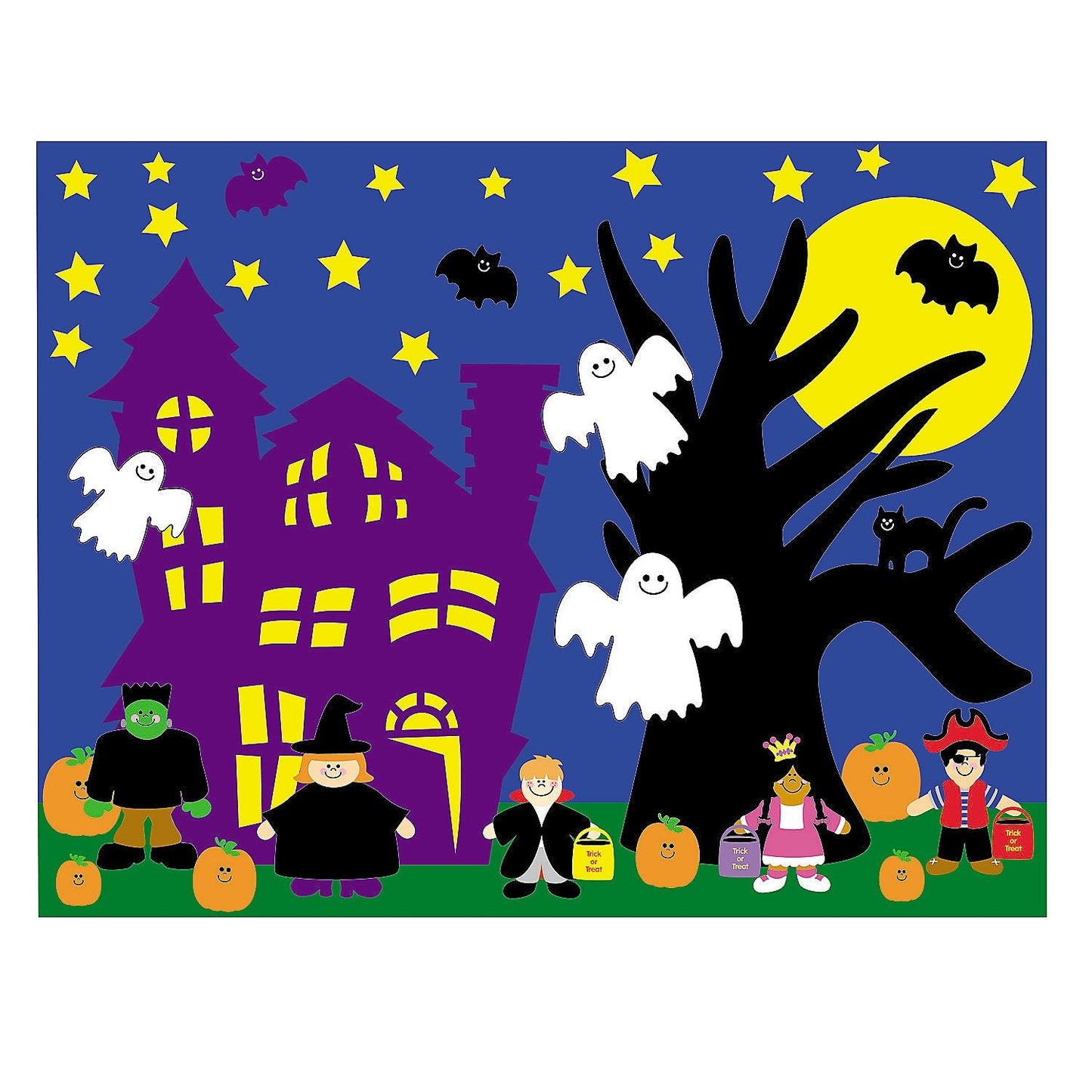 DIY Halloween Sticker Scenes - Includes 12 Backgrounds and 12 Sticker Sheets - Activities for Kids