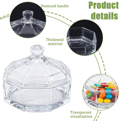 Lolytama Candy Jar,Airtight Candy Containers with lid,Glass Cookie Storage Jar Kitchen Details,Cookie Jar for Honey, Jelly, Wedding Favors, Sauces,Halloween&Christmas Candy Containers Jar
