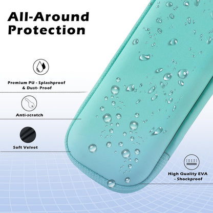 AGPTEK Case Holder for Apple Pencil, Slim PU Leather Carrying Case Pouch Cover Compatible with Apple Pen Accessories, USB Cable, Earphone, Samsung Stylus iPad Pro Pen/Pencil, Recording Pen, Green