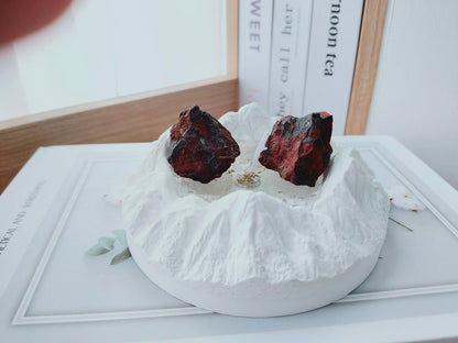 1 lb Rough Crystals Bulk Raw Dragon Blood Healing Stones for Tumbling, Wire Wrapping, Wicca Reiki,Meditation