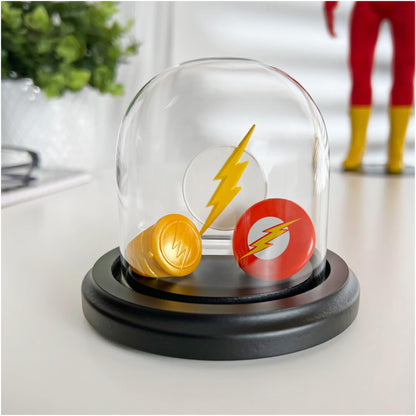 Plymor 3" x 3" Glass Display Dome Cloche (Black MDF Wood Base)