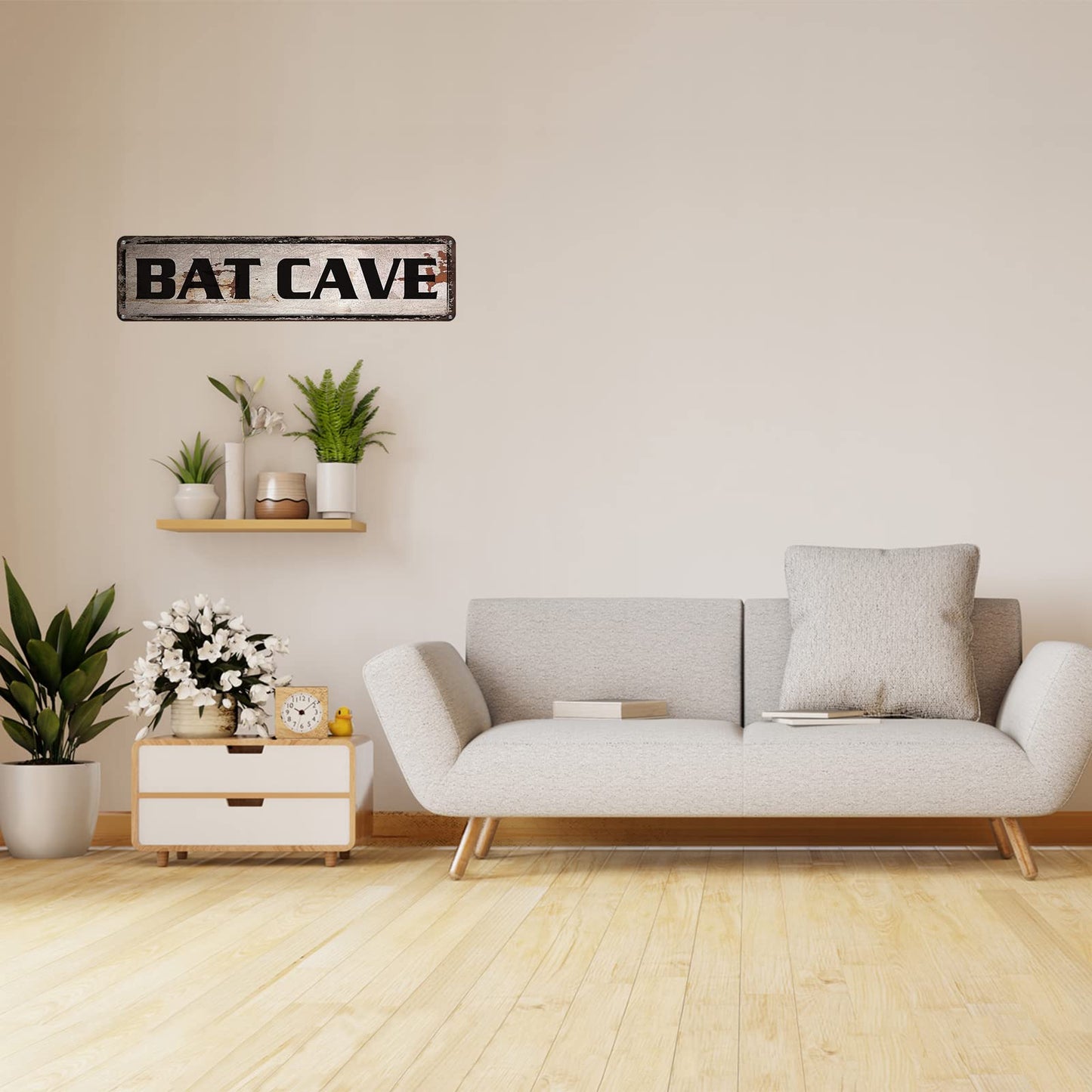 Bat Cave Tin Signs Home Decoration Sign Street Sign Art Wall Metal Sign 4x16 inch