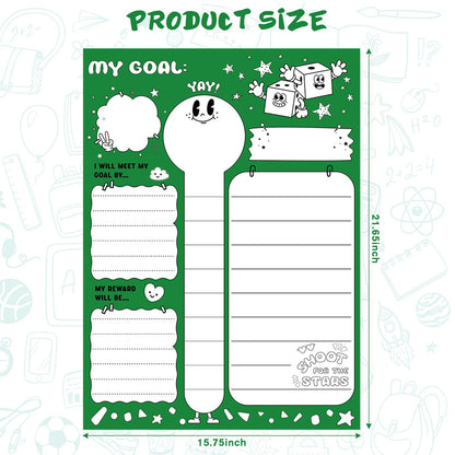 Didaey 12 Pcs Fundraising Thermometer Chart Goal Tracker Stickers 16 x 22 Inch Goal Setting Stickers Goals Board Self-Adhesive Thermometer Sticker for Wall Home Classrooms Supplies