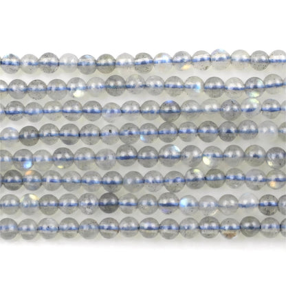 MJDCB 320pcs Natural Small Stone Beads 2mm Labradorite Round Smooth Loose Gemstone Bead for Jewelry Making Bracelets Earrings Necklaces Accessories