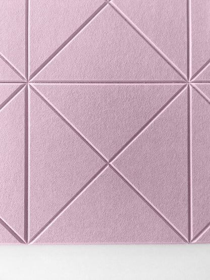6 Pack Decorative Felt Wall Tiles (11.8” x 11.8”) - Modern Bulletin Board for Home Office & Classroom, Self-Adhesive Cork Board Alternative for Kids Artwork, Photos & Pin Display - Sakura