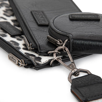Montana West X Wrangler Wristlet Wallets for Women Dual Pouch Keychain Wristlet Wallet with Small Coin Pouch for Travel Sports Outdoors