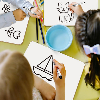 32 Pack Small White Board Portable 9"x12",Personal Whiteboard for Students Mini Size,Dry Erase Whiteboards Double-Sided Lapboard,White Boards Easy to Clean,Classroom Drawing Dry Erase Lapboards