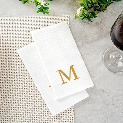 Luxenap 15.8 X 7.9 Inch Linen-Feel Guest Towels, 2000 Lettered Hand Towels