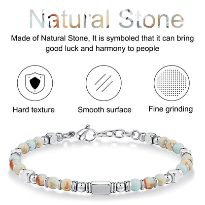 Bracelets for Women, Silver & Gold Bracelets for Women, Boho Beaded Bracelet, Trendy Jewelry Gifts for Lover Mom Friends