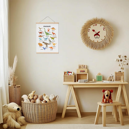 CQM Dinosaur Poster, Art Prints, Dinosaur Room Decor for Boys, Dinosaurs Decor for Classroom Boys Room Nursery Playroom, Educational Hanging Wall Decors Dinosaurs Banner Paintings Wall Decors