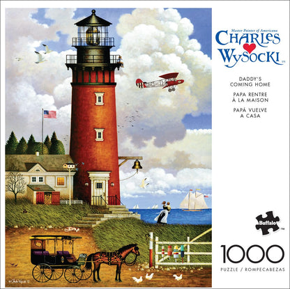 Buffalo Games - Charles Wysocki - Daddy's Coming Home - 1000 Piece Jigsaw Puzzle for Adults - Challenging Puzzle Perfect for Game Nights