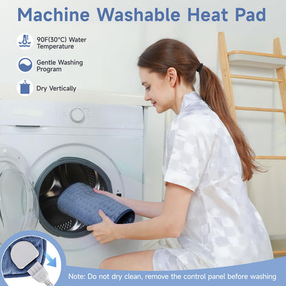 Heating Pad for Back, Large Heating Pads for Body Muscle Pain Cramps Relief, 6 Heat Settings Machine Washable Electric Heating Pad, Birthday Christmas Gifts for Women Mom