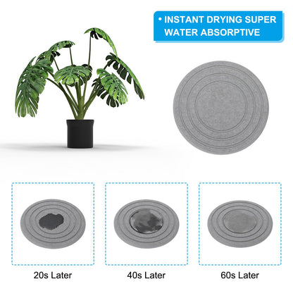 PATIKIL Diatomaceous Plant Saucers for Indoors 7inch, 1 Pack Quick Dry Plant Drip Trays for Pots Absorbent Plant Water Catcher Tray for Indoor Outdoor House Garden Plant, Dark Gray