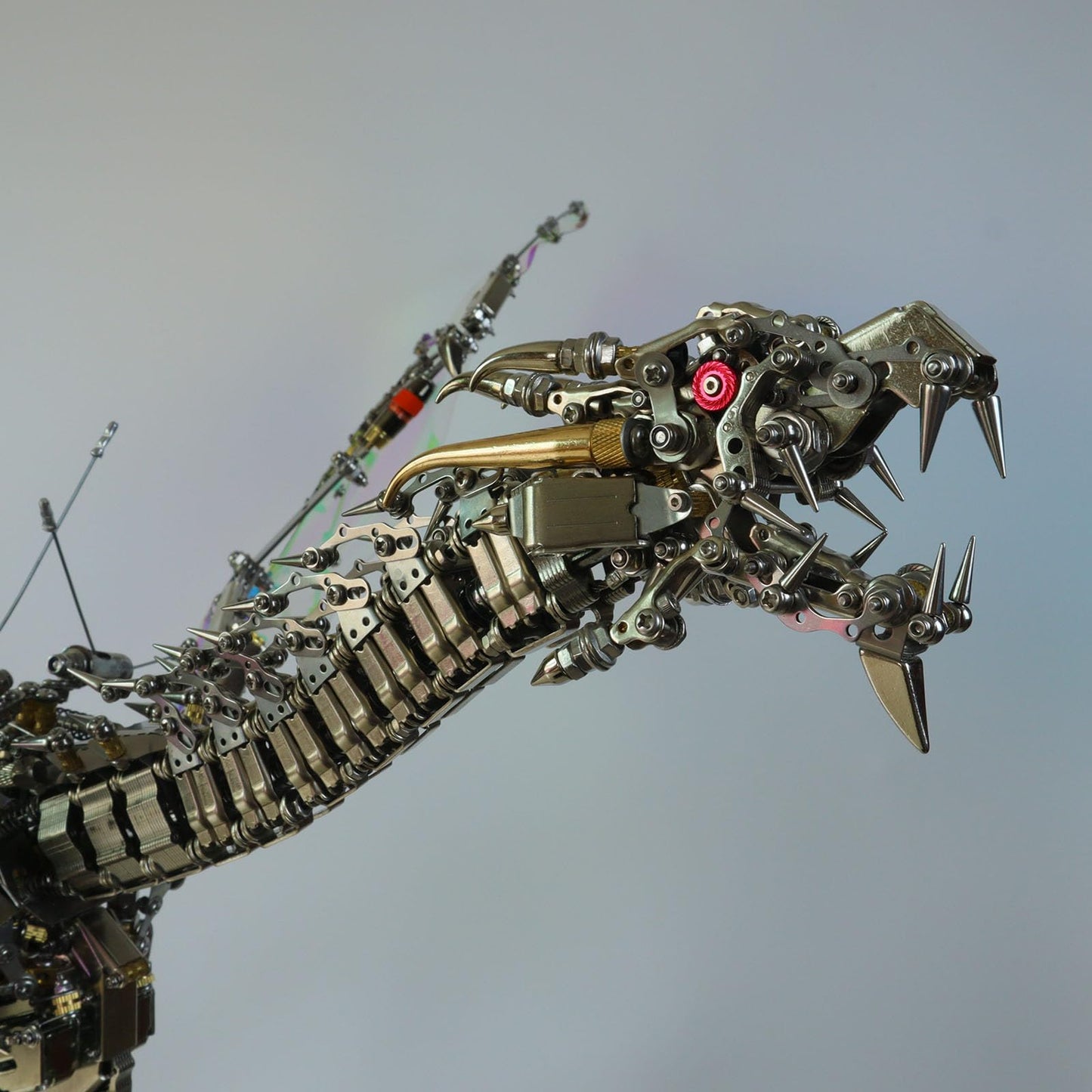 3D Metal Puzzle for Adults - Bloodthirsty Aurora Dragon Model Kit, 3000+ Pieces, 126cm Long - Mechanical DIY Assembly for Collectors