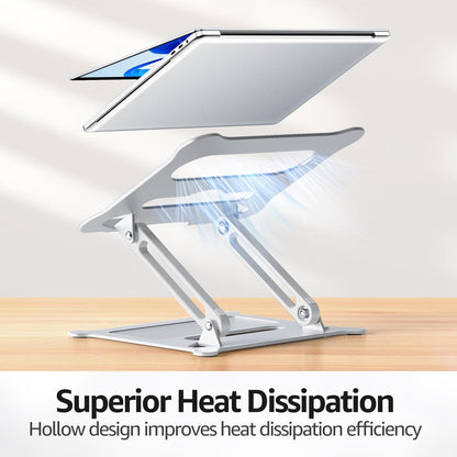 Urmust Laptop Notebook Stand Holder Adjustable Ultrabook Stand Riser Portable Compatible with MacBook Air Pro HP Dell XPS Lenovo All laptops 10-15.6"(Silver)