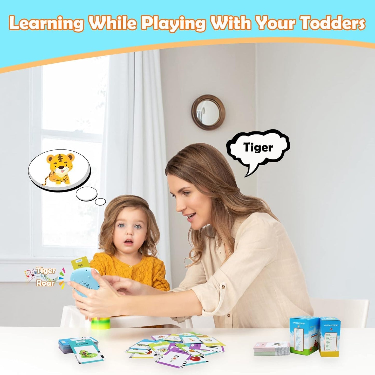 MAYAPHILOS 510 Sight Words Brazilian Portuguese and English Talking Flash Cards, Learn for Kids Language Learning Speech Therapy Toys for Toddlers