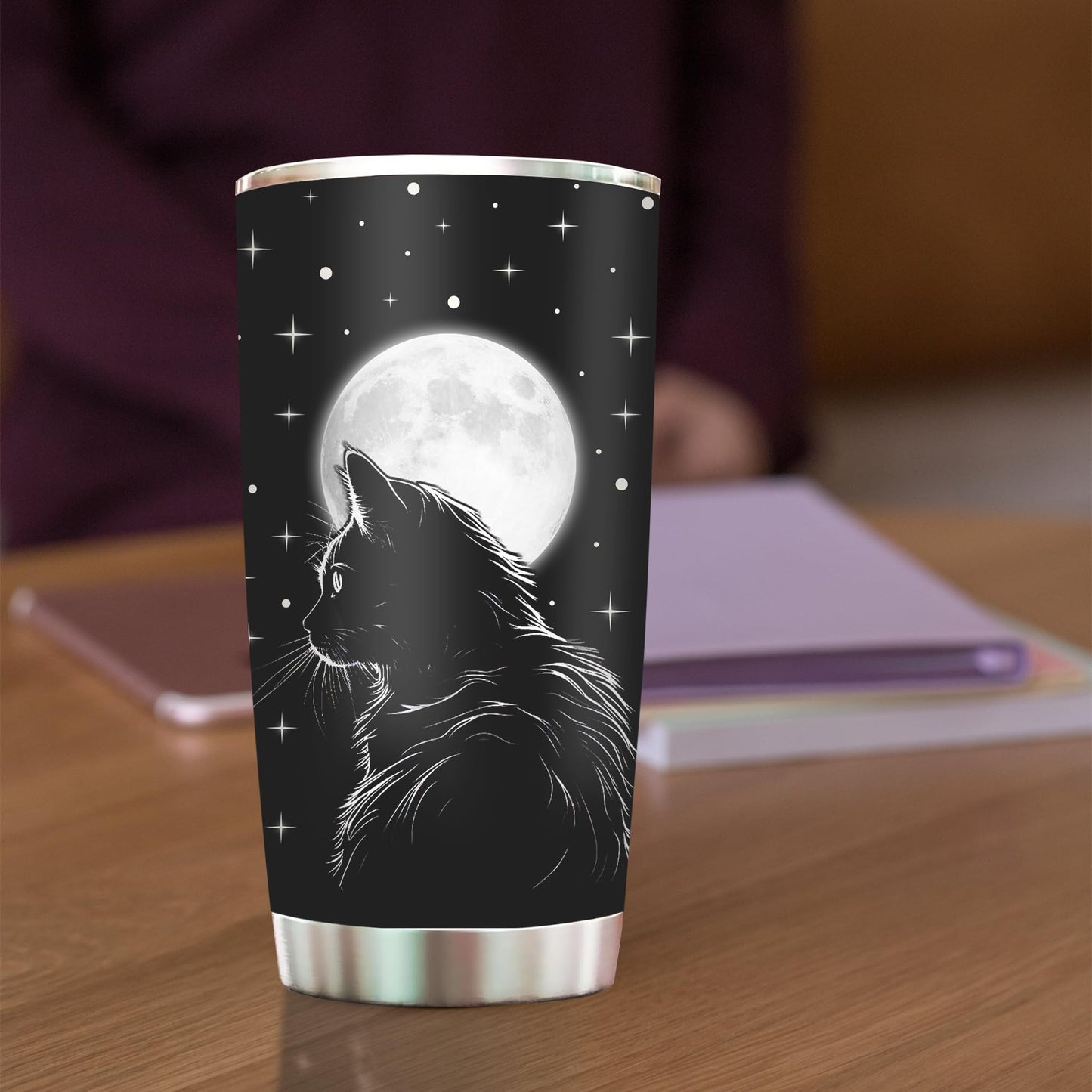 STARTER FLUID Black Cat Tumbler Cat Gifts For Women - Cats Christmas Witchy Gifts For Women - Cat Mug Goth, Halloween, Witchy Gift - Gothic Gift For Women Men Halloween, Witch, Goth Tumbler 20oz