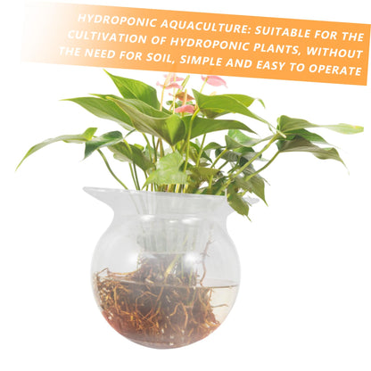 BAZEITFLOW 2pcs Glass Vase for Hydroponic Plants Decorative Desktop Flowerpot Modern Terrarium Centerpiece for Home Office Decor for Plant