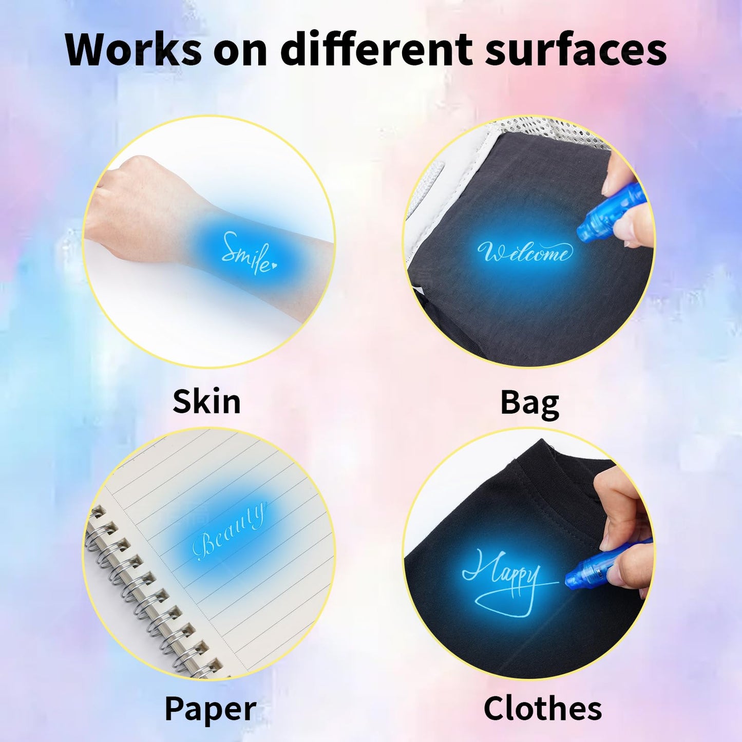 YUBAGOWU 30pieces Invisible Ink Pen with UV Black Light Secret Spy Pens Magic Disappearing Ink Markers Classroom Prizes ,Goodie Bag Stuffers Party Favors for kids (30 pieces)