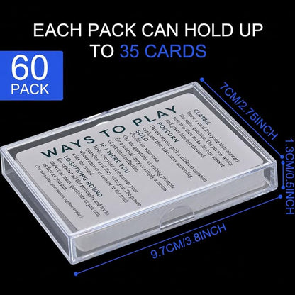 Zonon 6 Pieces Clear Deck Case, Card Organizer Compatible with MTG TCG Plastic Playing Card Case baseball Trading Deck Collection Box Holder for Game Cards Storage