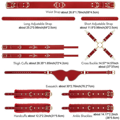 Women Belts Punk Thigh Harness Leather Waist Chain Goth Belt Leg Garter for Party Nightclub Accessoires(Red)