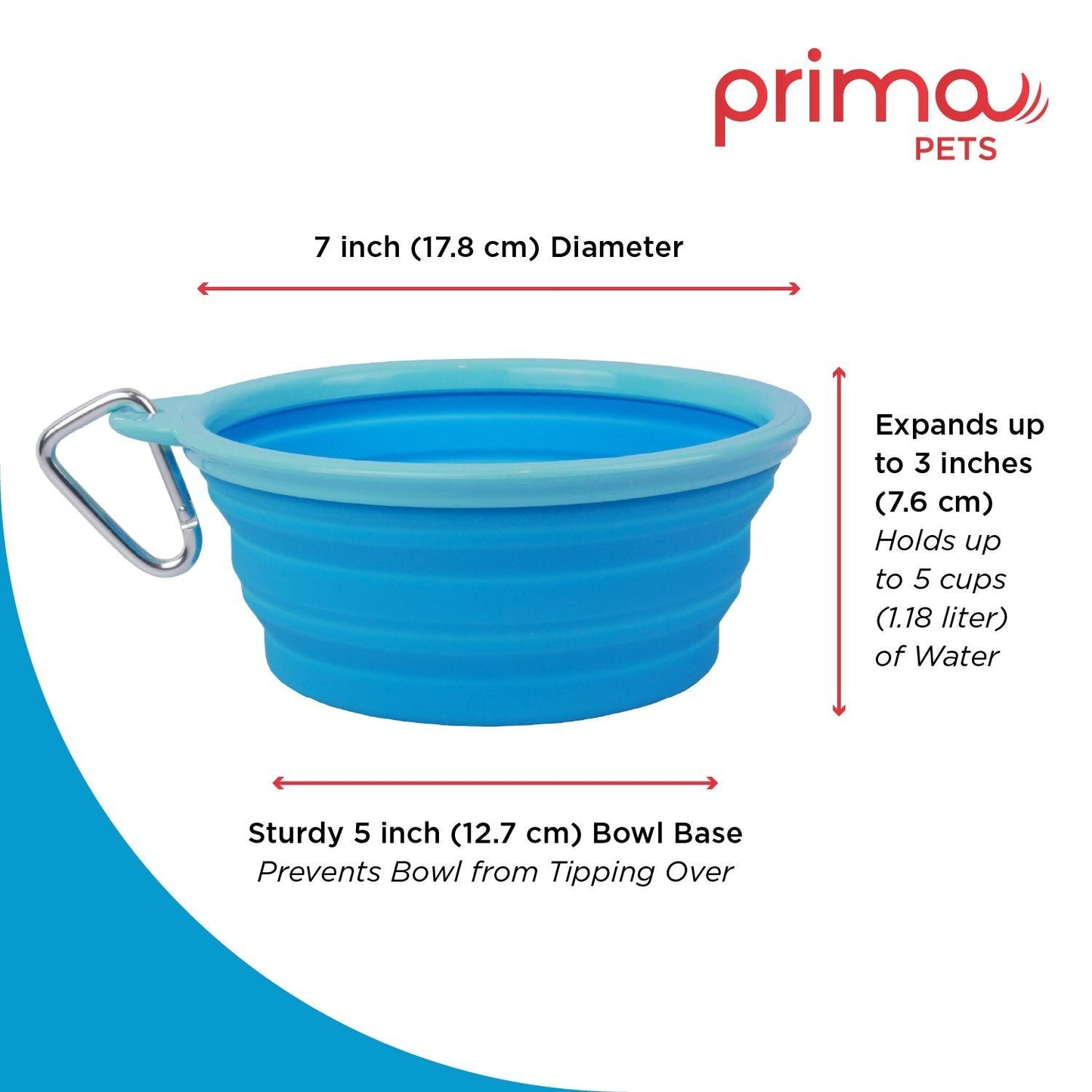 Sale Collapsible Silicone Water Travel Bowl with Clip for Dog and Cat, Portable and Durable Pop-up Feeder for Convenient On-The-go Feeding Size: Large (5 Cups) Grey