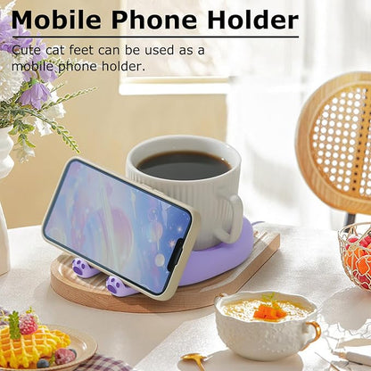 PUSEE Coffee Mug Warmer with Auto Shut Off, 3 Temp Control, Candle Warmer Plate, Enjoy Warm Coffee & Tea, Gifts for Women & Men