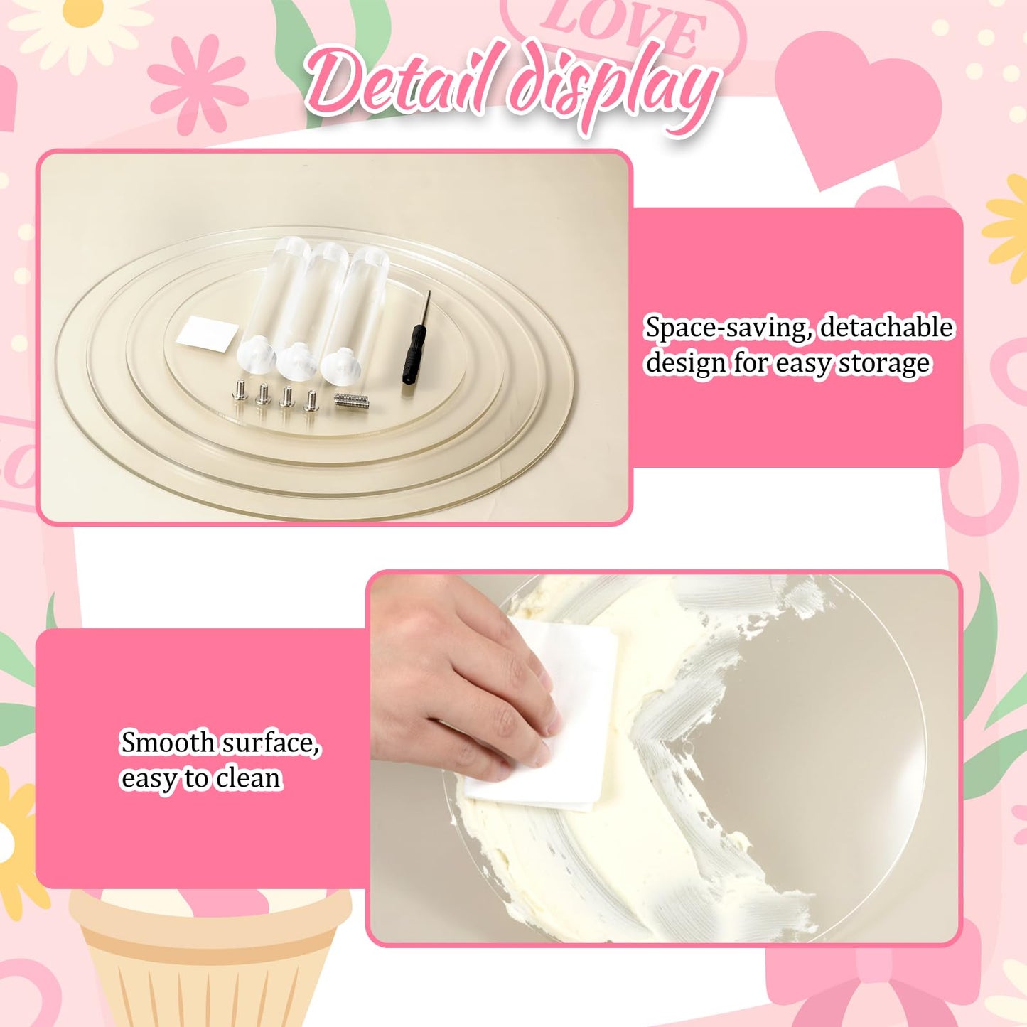 4 Tier Acrylic Cupcake Stand, Cupcake Tower Stand Clear Dessert Tower