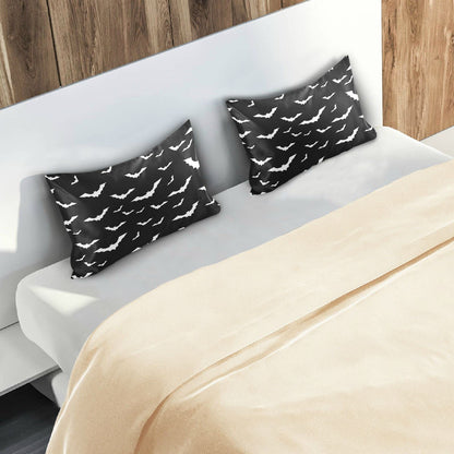 Dalzium Satin Pillowcase for Hair and Skin, Halloween Bats Silk Pillowcase Soft and Cozy Body Pillow Covers, King Size Satin Pillow Cases with Envelope Closure(20x40 Inch), 1PC