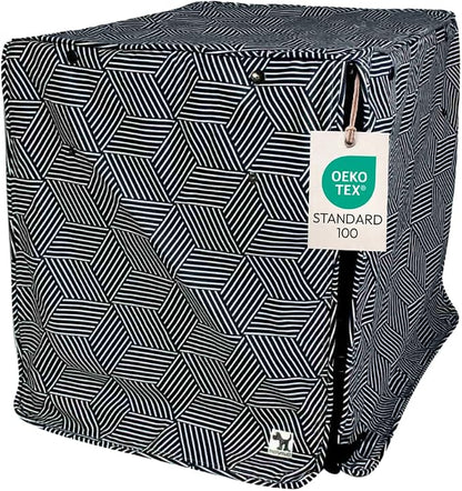Molly Mutt Rough Gem Dog Crate Cover, 100% Cotton Canvas Cover with 2 Roll-Up Panels, Ideal for Dog or Cat Crate, Durable, Washable, and Free of Harmful Chemicals, 30" x 21" x 24"