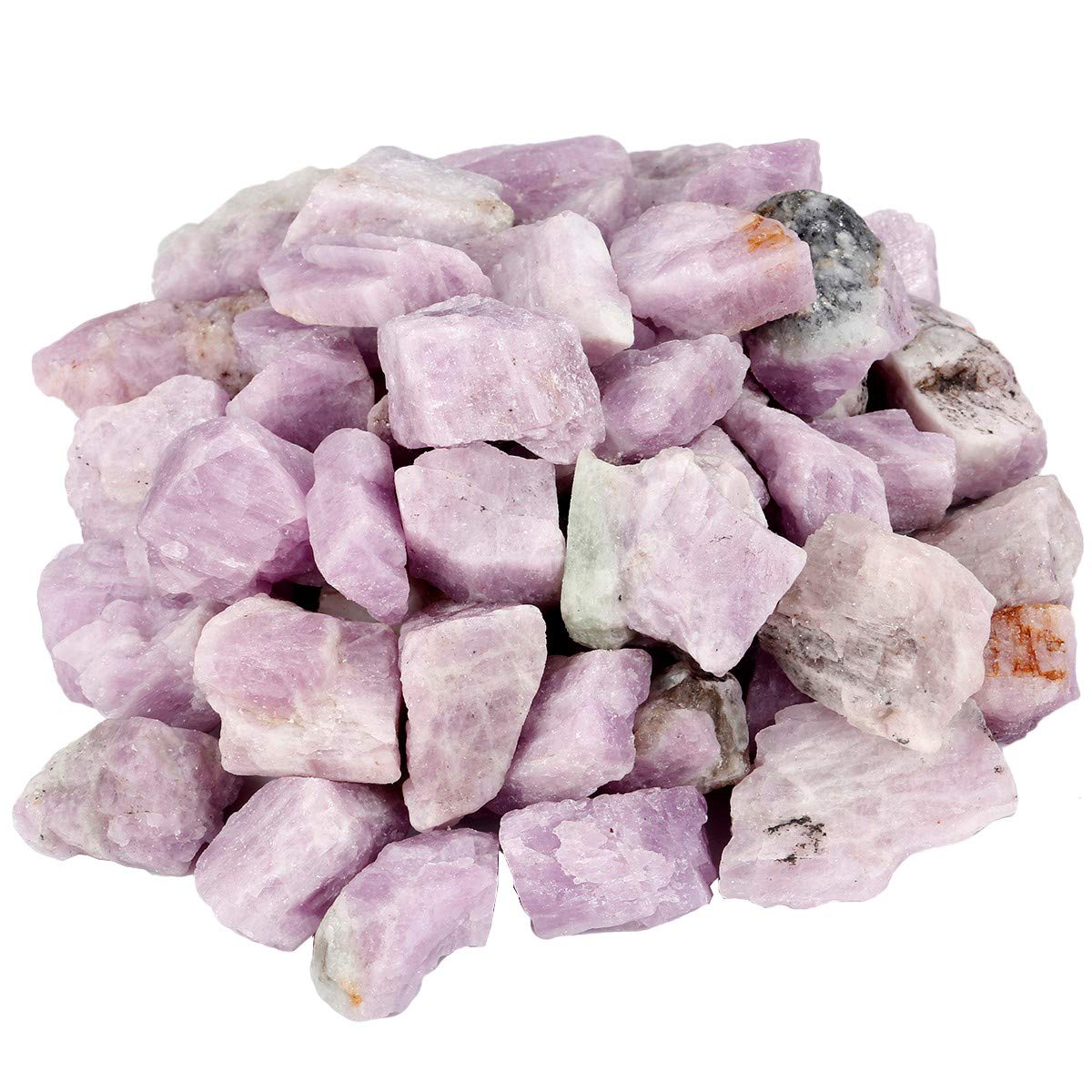 rockcloud 1 lb Natural Healing Crystal for Cabbing,Tumbling,Cutting,Lapidary,Polishing,Reiki Crytsal Healing,Kunzite