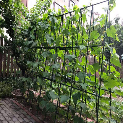 YIDIE Garden Stakes Sturdy Metal Fence Post 5 Ft Plastic Coated Steel Plant Sticks for Tomatoes,Trees,Cucumber,Fences,Beans,Pack of 50