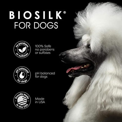 BioSilk for Dogs Silk Therapy Shampoo with Natural Coconut Oil, Moisturizing Dog Shampoo, Sulfate and Paraben Free, pH Balanced Specifically for Dogs, Made in USA, 12 Fl Oz - 2 Pack