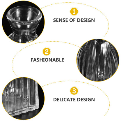 Zerodeko 4pcs Glass Hydroponic Flower Vases Small Desktop Indoor Glass Bud Vases for Home Decor and Terrarium Plant Arrangement
