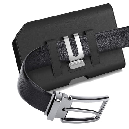 CoverON Holster with Earbuds Holder for 1+ OnePlus 15R 15 Nord 4 Open 13 13R 12 12R CE4 One Plus N200 N20 N10 5G 10T 10 9 Pro 8T+ Phone Case Belt Clip Buds Leather Pouch Bag (Fits Otterbox/Any Case)