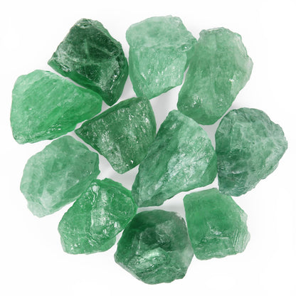 1.1lb Bulk Raw Green Fluorite Rough Crystal- Natural Green Fluorite Raw Stones Crystal for Tumbling, Cabbing, Fountain Rocks, Decoration, Polishing, Wire Wrapping, Wicca & Reiki Crystal Healing