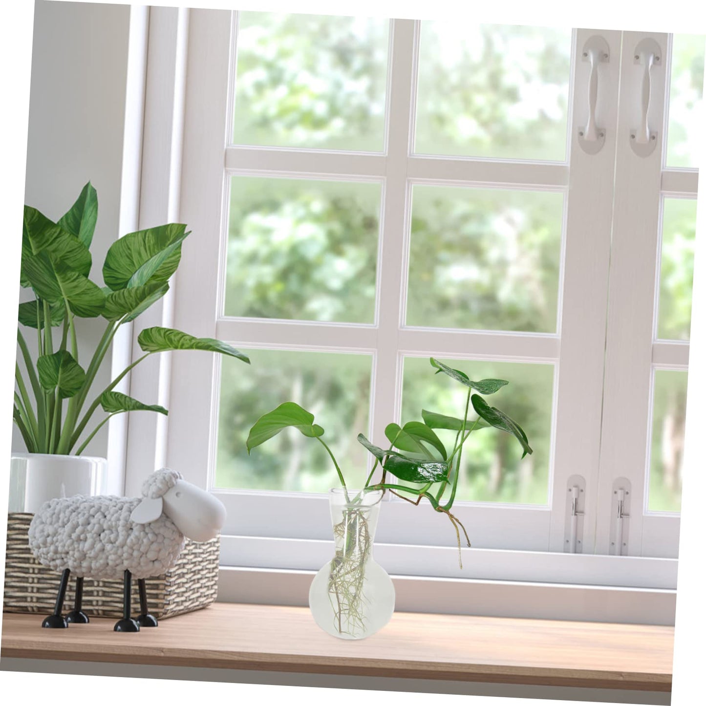 IWOWHERO Unique Plant Terrarium Creative Glass Vase Bulb for Decorative Home Office