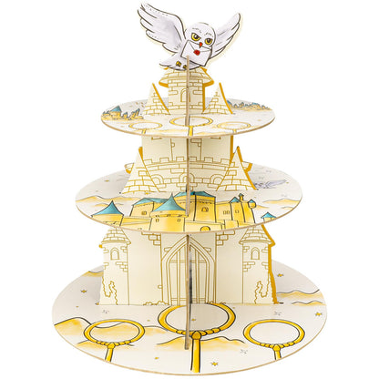 XEFINAL 3-Tier Magical Cupcake Stand - Wizard Birthday & Halloween Party Cake Stand - Gift for Magical Lovers (Birthday Styles)