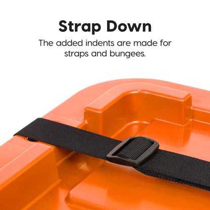 IRIS USA 3-Pack 27 Gallon Storage Bins with Lids |Made in USA| Heavy Duty Plastic Tote Containers for Truckbed Tool Box Organization, Large - Orange