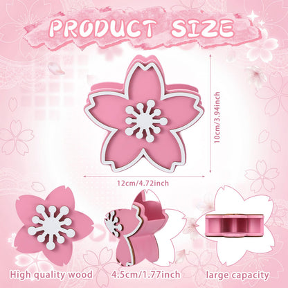 Tenceur Pink Cherry Blossom Holder for Desk Large Capacity Cherry Blossom Pencil Holder Coquette Supplies Desk Organizer Teacher Office Decor Makeup Brush Holders Back to School Gift for Girls Women