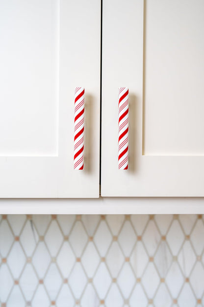 Knobēz Handlez 10pk Small Covers, Peppermint Stick Festive Holiday Decor