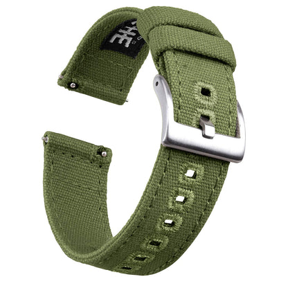 Ritche Christmas Gift 20mm Vintage Canvas Wristbands Watch Bands Replacement Quick Release Watch Straps for Men, White Elephant Gifts, Stocking Stuffers for Men, Father's Day gifts