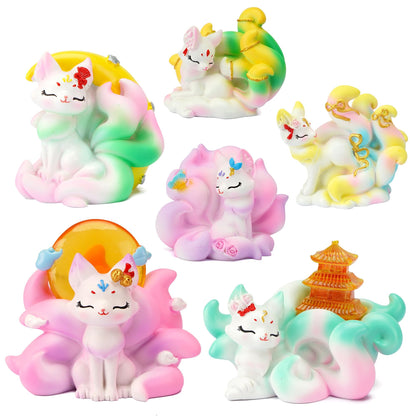 Zaleny Nine-Tailed Demon Fox Blind Box Popular Mystery Boxes Collectible Action Figure Toys Random Style Goodie Treat Boxes Party Favors Gifts