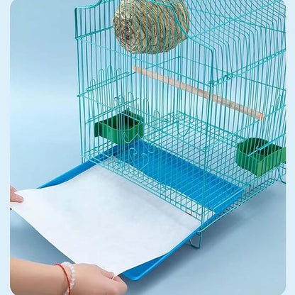 100 Sheets Bird Cage Liner Papers, Disposable Bird Cage Paper Liners, Cuttable Pet Animal Cages Cushion, Precut Absorbent Bird Paper for Bird Parrot Small Animal, 7.9'' X 10.6''
