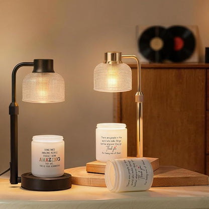 KLL Candle Warmer Lamp with Timer: Birthday Gift for Women - House Warming Gift New Home Decor - Diammable Candle Warmer for Jar Candles with 2 Bulbs