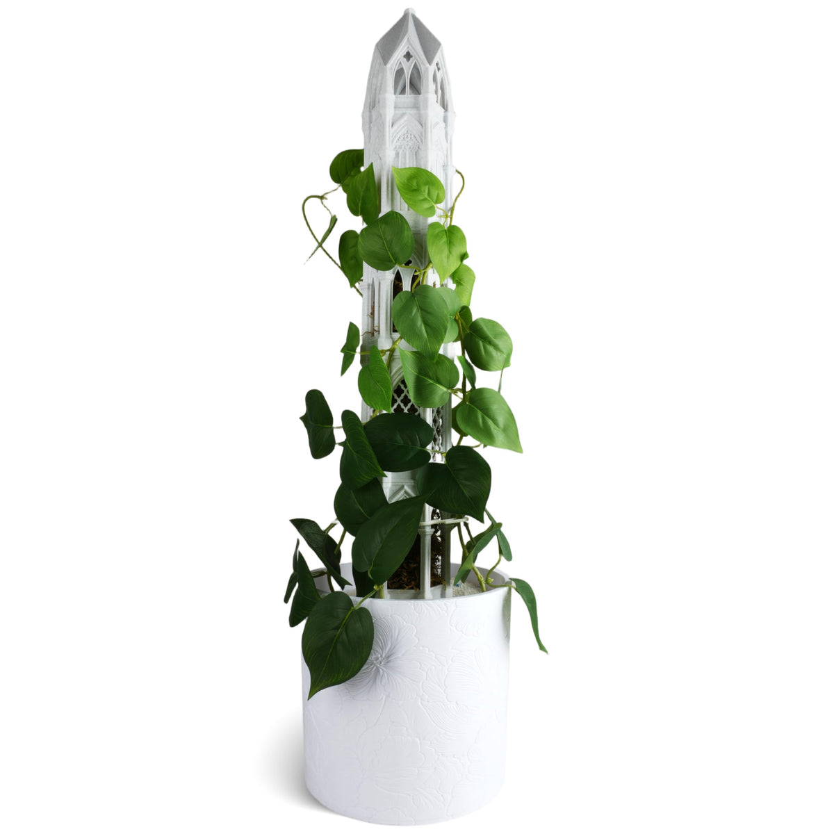 Gothic Tower Moss Pole – Modular Stackable Self-Watering Indoor Climbing Plant Totem, Can Be Used as Moss Pole, Plant Stake or Climbing Support