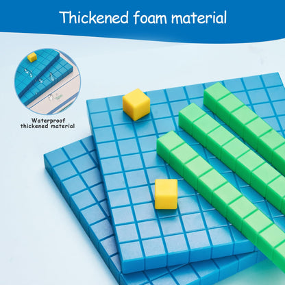 stochastic box Base Ten Blocks Plastic for Math Manipulatives Kindergarten Early Counting MathToy for 1st Grade Homeschool